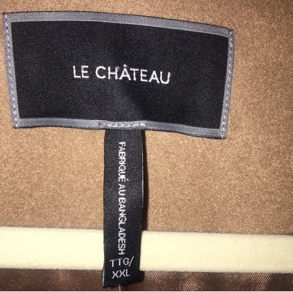 NWT Le Château Camel Pea coat XXL - Picture 4 of 7